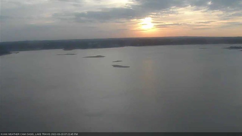 Lake Travis webcam, March 20, 2022 7:25 PM CT