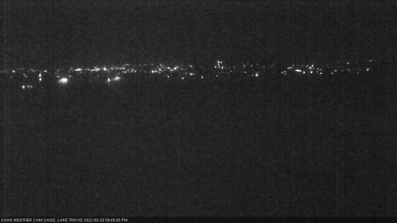 Lake Travis webcam, March 20, 2022 8:45 PM CT