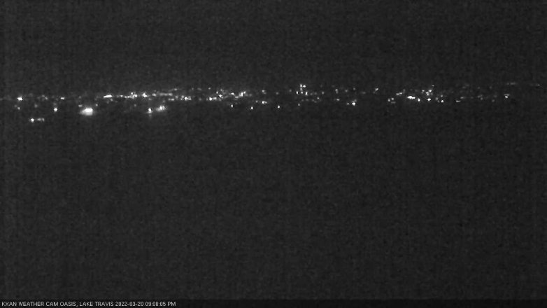 Lake Travis webcam, March 20, 2022 9:00 PM CT