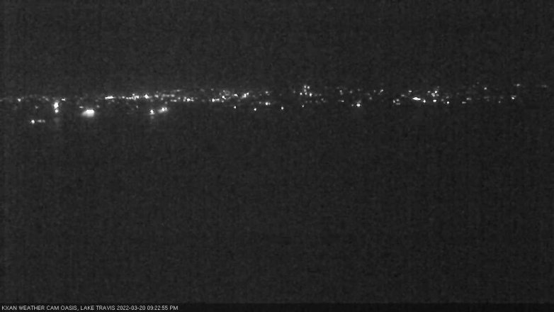 Lake Travis webcam, March 20, 2022 9:25 PM CT