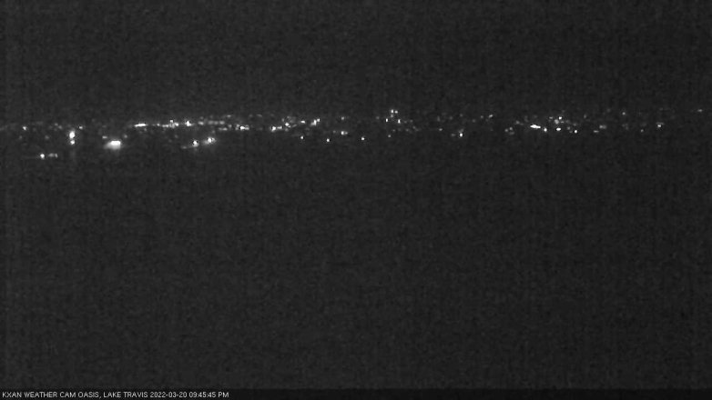 Lake Travis webcam, March 20, 2022 9:45 PM CT