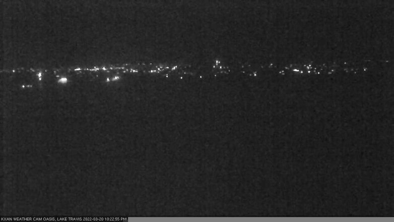 Lake Travis webcam, March 20, 2022 10:25 PM CT