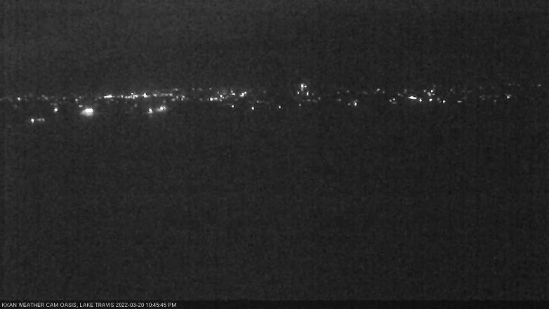 Lake Travis webcam, March 20, 2022 10:45 PM CT
