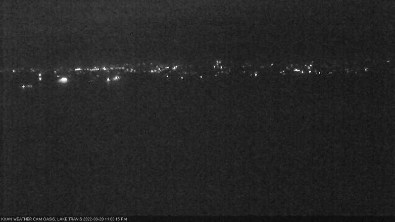 Lake Travis webcam, March 20, 2022 11:00 PM CT