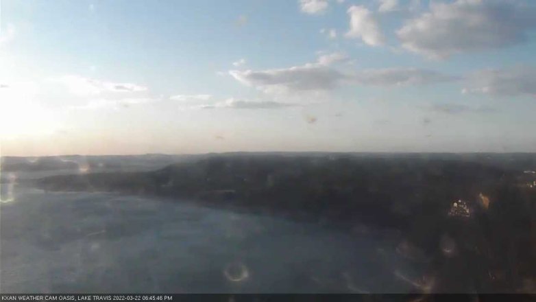 Lake Travis webcam, March 22, 2022 6:45 PM CT