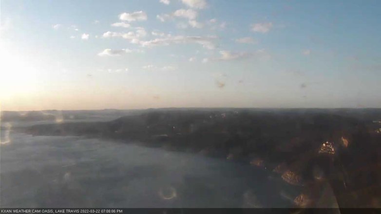 Lake Travis webcam, March 22, 2022 7:00 PM CT