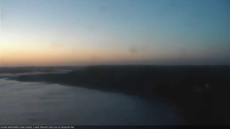 Lake Travis webcam, March 22, 2022 8:00 PM CT