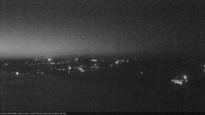 Lake Travis webcam, March 22, 2022 8:45 PM CT