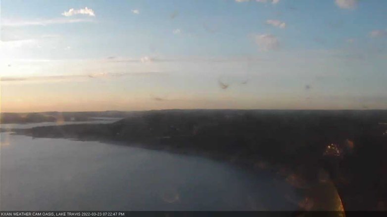 Lake Travis webcam, March 23, 2022 7:25 PM CT