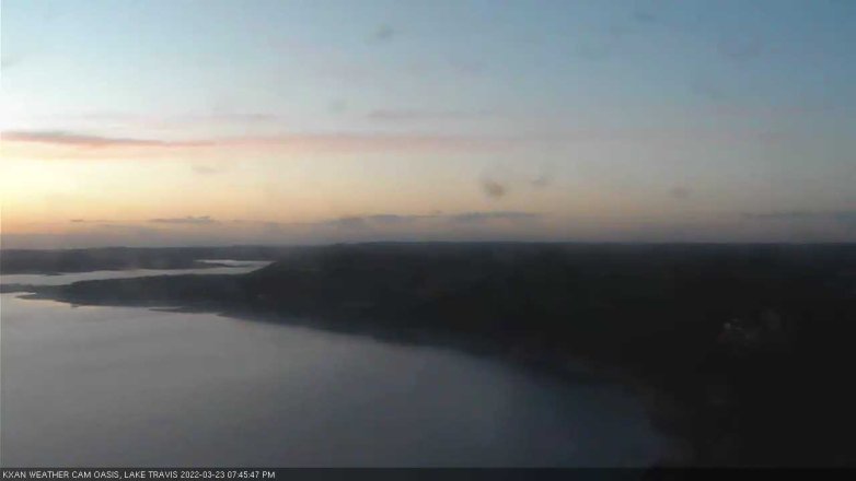 Lake Travis webcam, March 23, 2022 7:45 PM CT