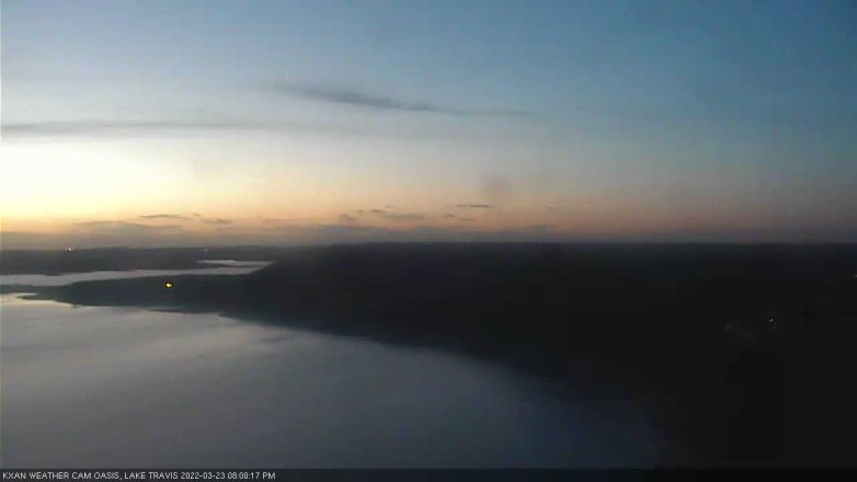 Lake Travis webcam, March 23, 2022 8:00 PM CT