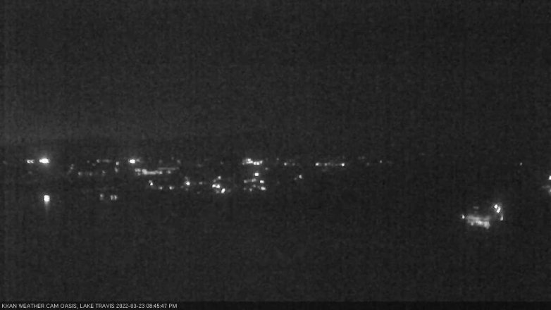 Lake Travis webcam, March 23, 2022 8:45 PM CT