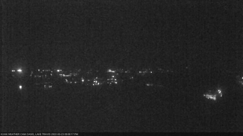 Lake Travis webcam, March 23, 2022 9:00 PM CT