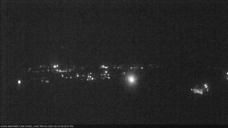 Lake Travis webcam, March 23, 2022 9:25 PM CT