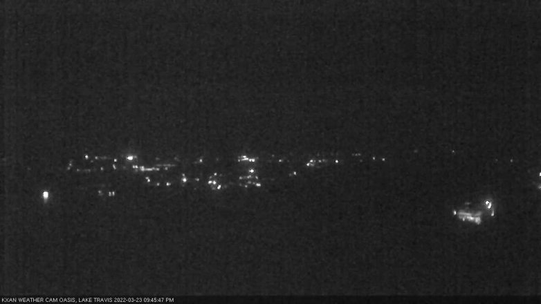 Lake Travis webcam, March 23, 2022 9:45 PM CT