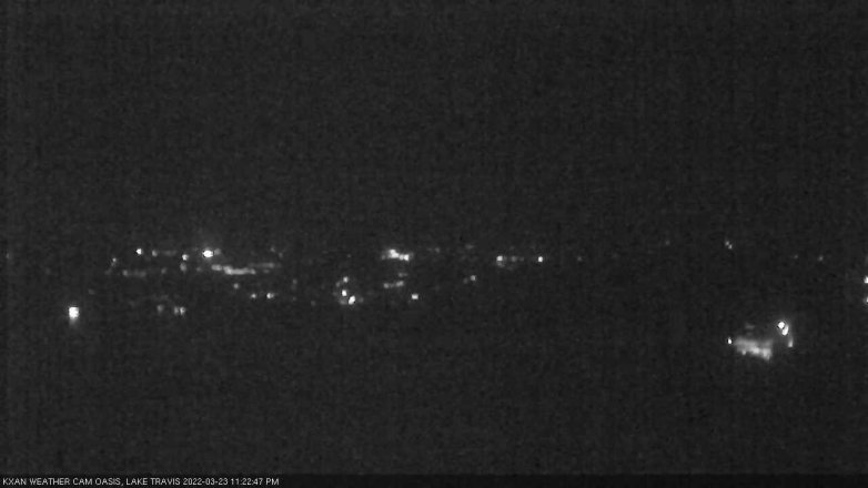 Lake Travis webcam, March 23, 2022 11:25 PM CT