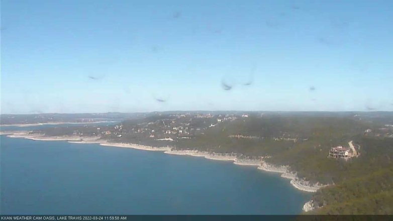 Lake Travis webcam, March 24, 2022 12:00 PM CT