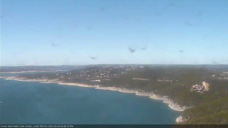 Lake Travis webcam, March 24, 2022 2:00 PM CT