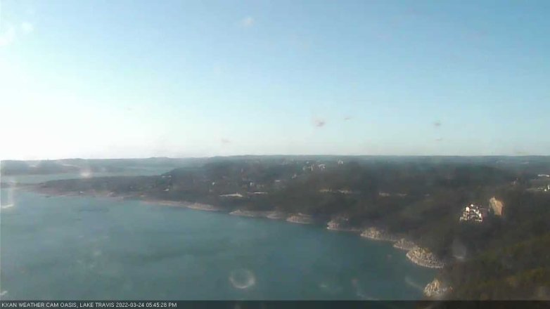 Lake Travis webcam, March 24, 2022 5:45 PM CT