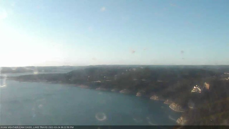 Lake Travis webcam, March 24, 2022 6:25 PM CT