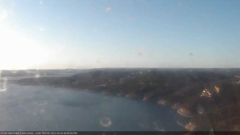 Lake Travis webcam, March 24, 2022 6:45 PM CT