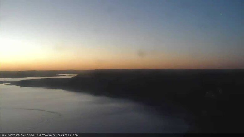 Lake Travis webcam, March 24, 2022 8:00 PM CT