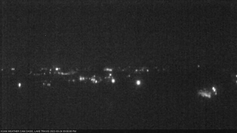 Lake Travis webcam, March 24, 2022 9:00 PM CT