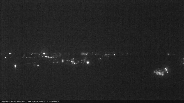 Lake Travis webcam, March 24, 2022 9:45 PM CT