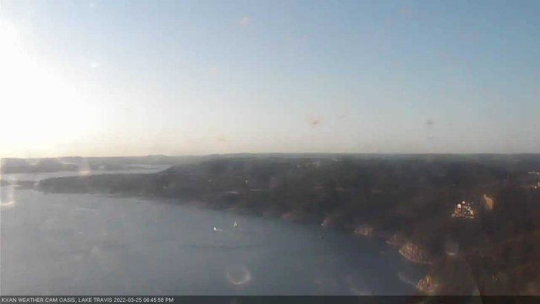 Lake Travis webcam, March 25, 2022 6:45 PM CT