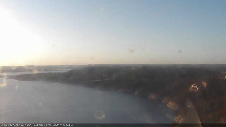 Lake Travis webcam, March 25, 2022 7:00 PM CT