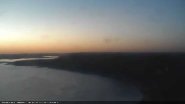 Lake Travis webcam, March 25, 2022 8:00 PM CT