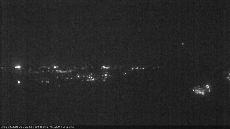 Lake Travis webcam, March 25, 2022 9:00 PM CT