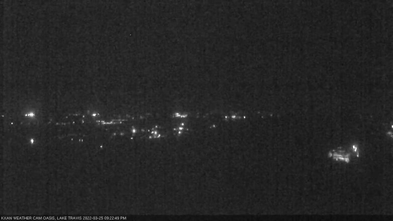 Lake Travis webcam, March 25, 2022 9:25 PM CT
