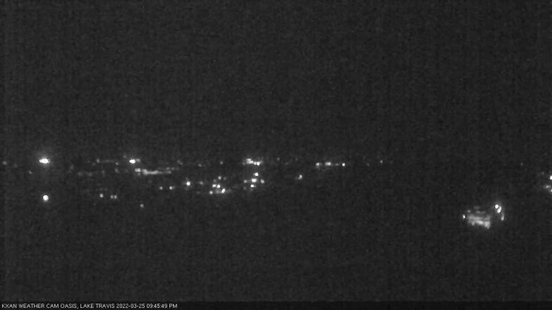 Lake Travis webcam, March 25, 2022 9:45 PM CT