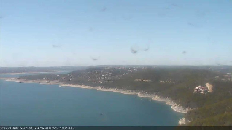 Lake Travis webcam, March 26, 2022 2:45 PM CT