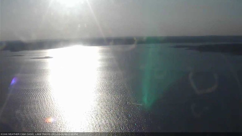 Lake Travis webcam, March 26, 2022 6:25 PM CT