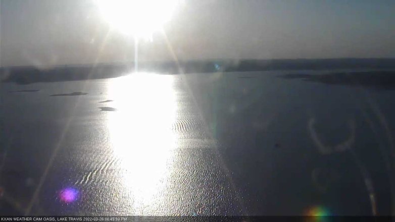 Lake Travis webcam, March 26, 2022 6:45 PM CT