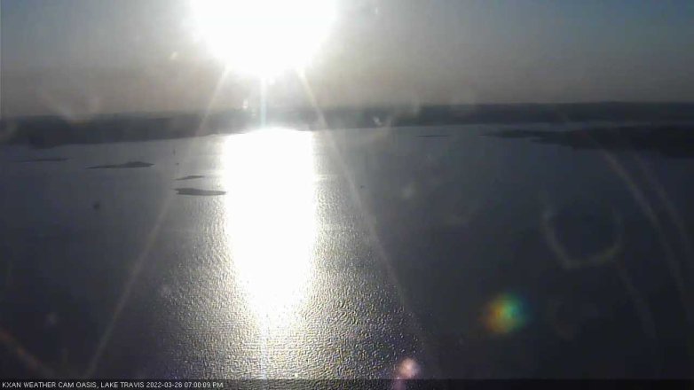 Lake Travis webcam, March 26, 2022 7:00 PM CT