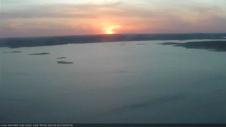 Lake Travis webcam, March 26, 2022 7:45 PM CT