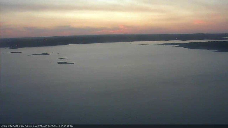 Lake Travis webcam, March 26, 2022 8:00 PM CT