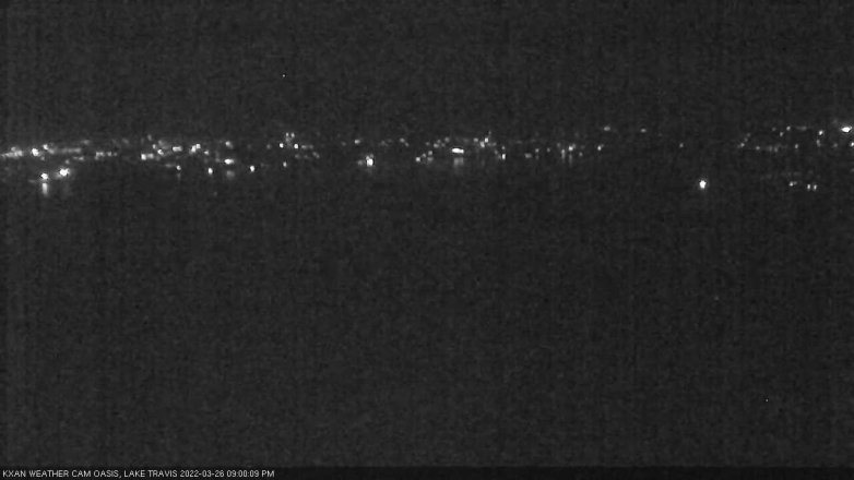 Lake Travis webcam, March 26, 2022 9:00 PM CT