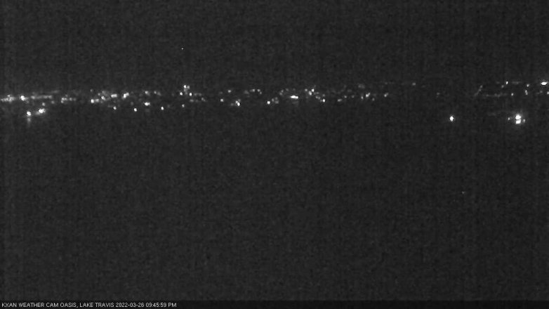 Lake Travis webcam, March 26, 2022 9:45 PM CT