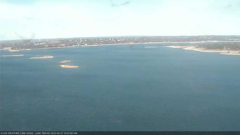 Lake Travis webcam, March 27, 2022 10:25 AM CT