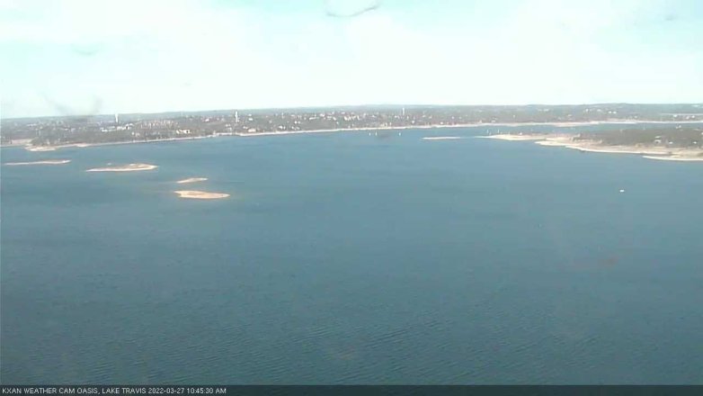 Lake Travis webcam, March 27, 2022 10:45 AM CT