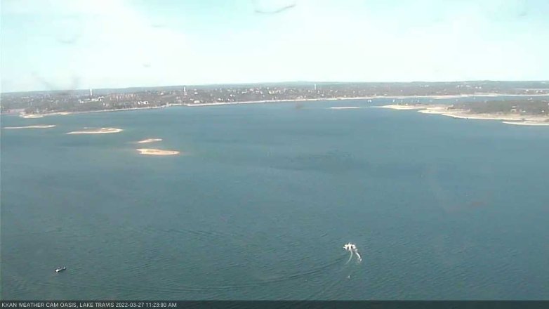 Lake Travis webcam, March 27, 2022 11:25 AM CT