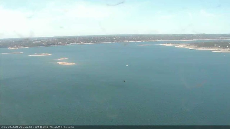 Lake Travis webcam, March 27, 2022 1:00 PM CT