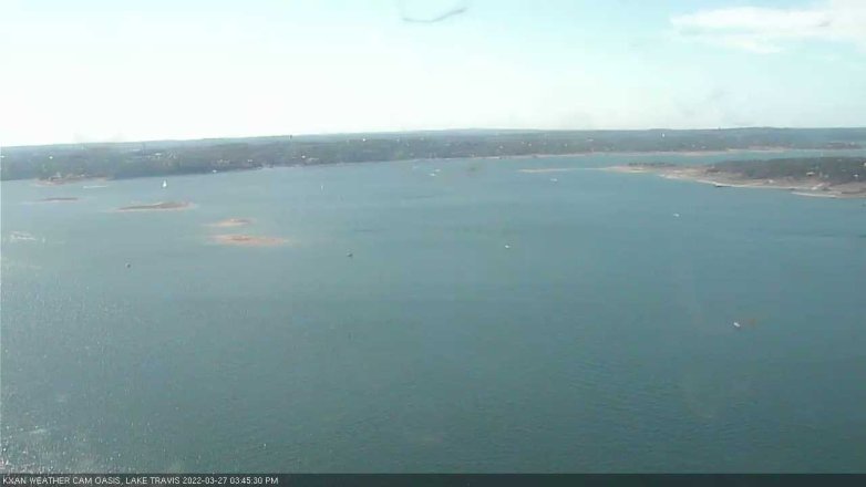 Lake Travis webcam, March 27, 2022 3:45 PM CT