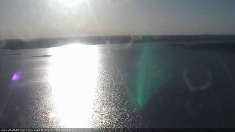 Lake Travis webcam, March 27, 2022 6:25 PM CT