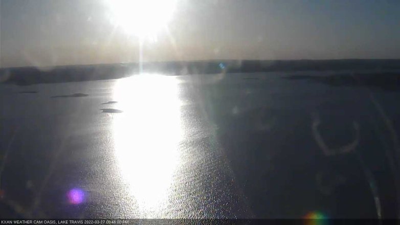 Lake Travis webcam, March 27, 2022 6:45 PM CT