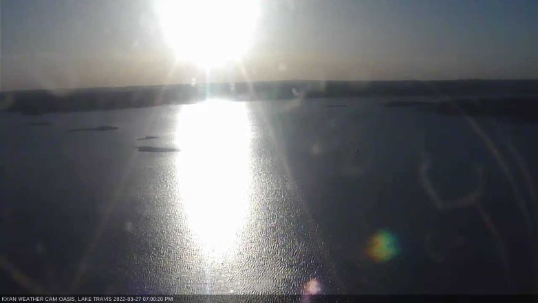 Lake Travis webcam, March 27, 2022 7:00 PM CT